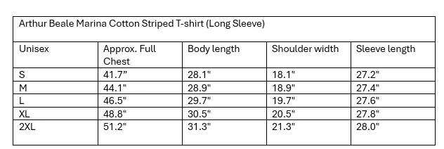 Arthur Beale Marina Cotton Striped T-shirt (Long Sleeve) - Image 7
