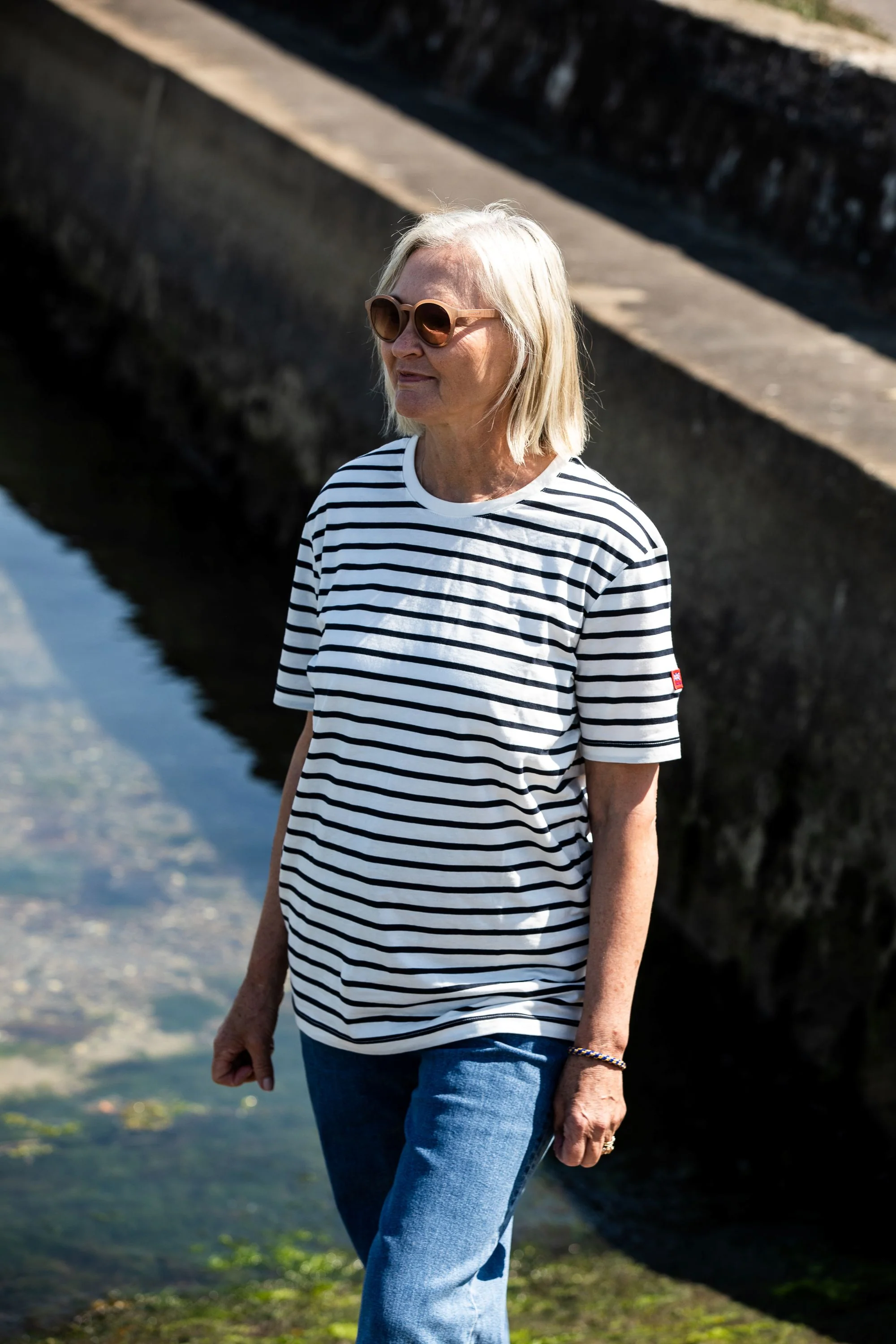 Arthur Beale Harbour Striped Cotton T-shirt (Short Sleeve) - Image 2
