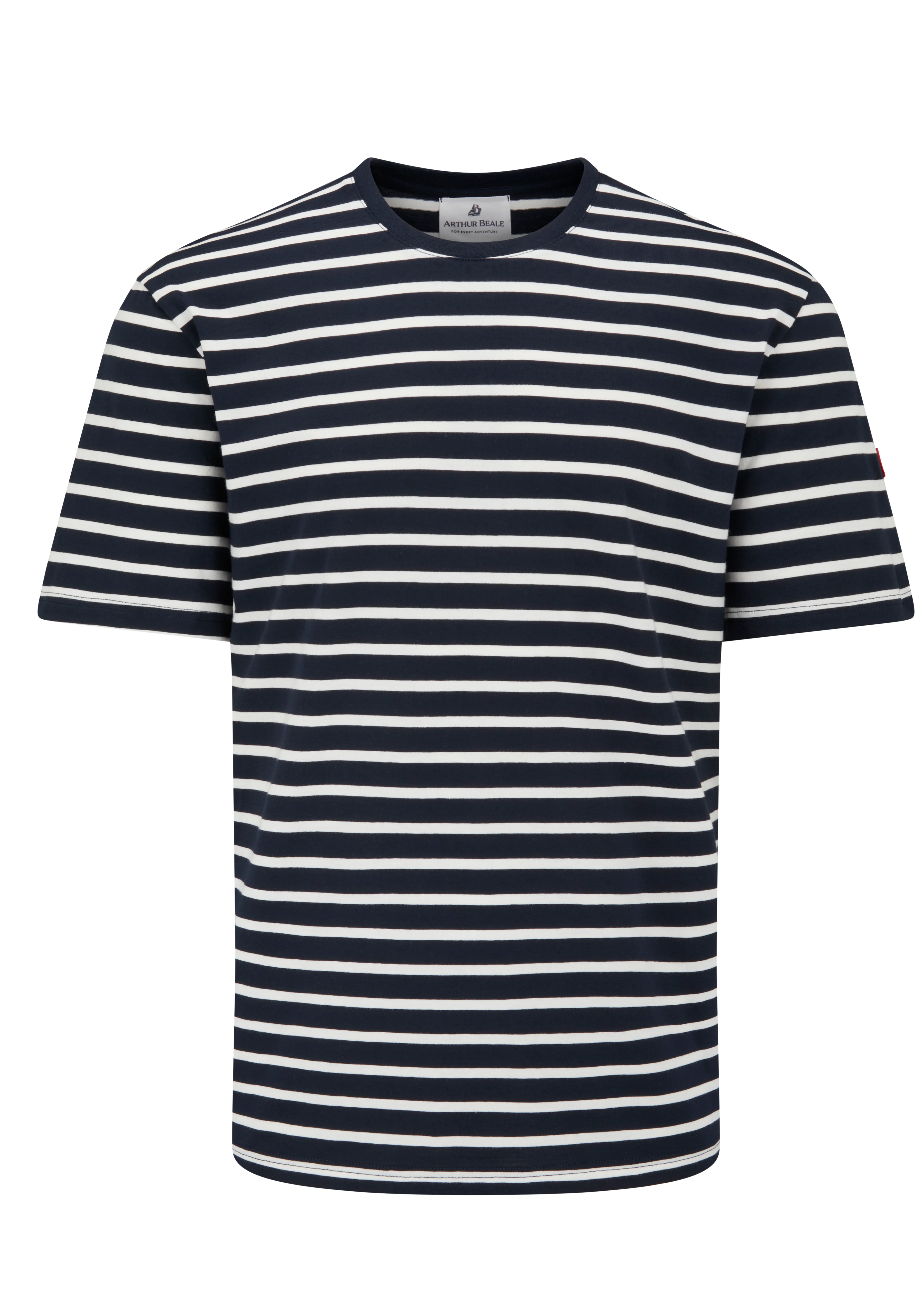 Arthur Beale Harbour Striped Cotton T-shirt (Short Sleeve) - Image 4