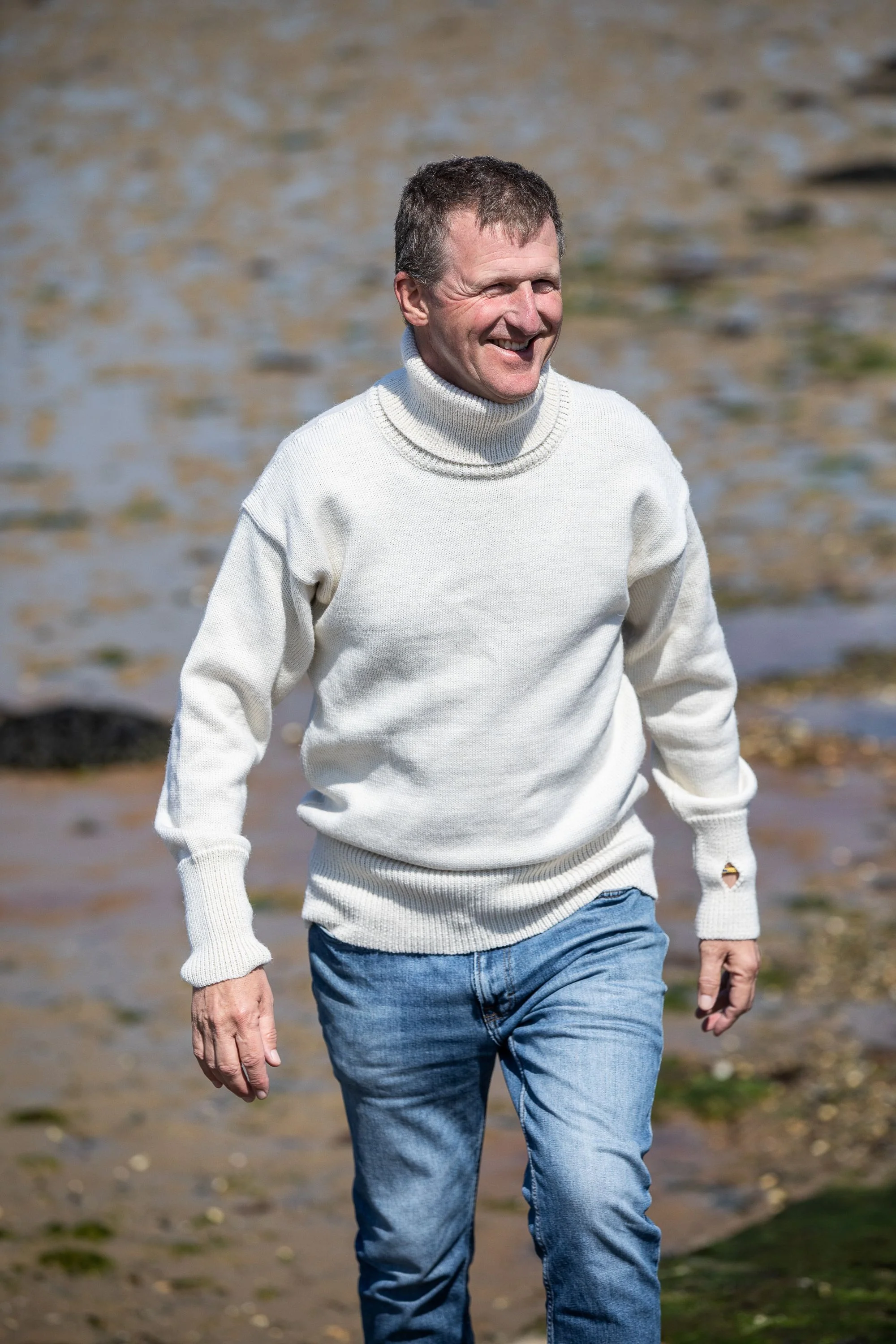 Arthur Beale Oiled Wool Tor Jumper - Image 4
