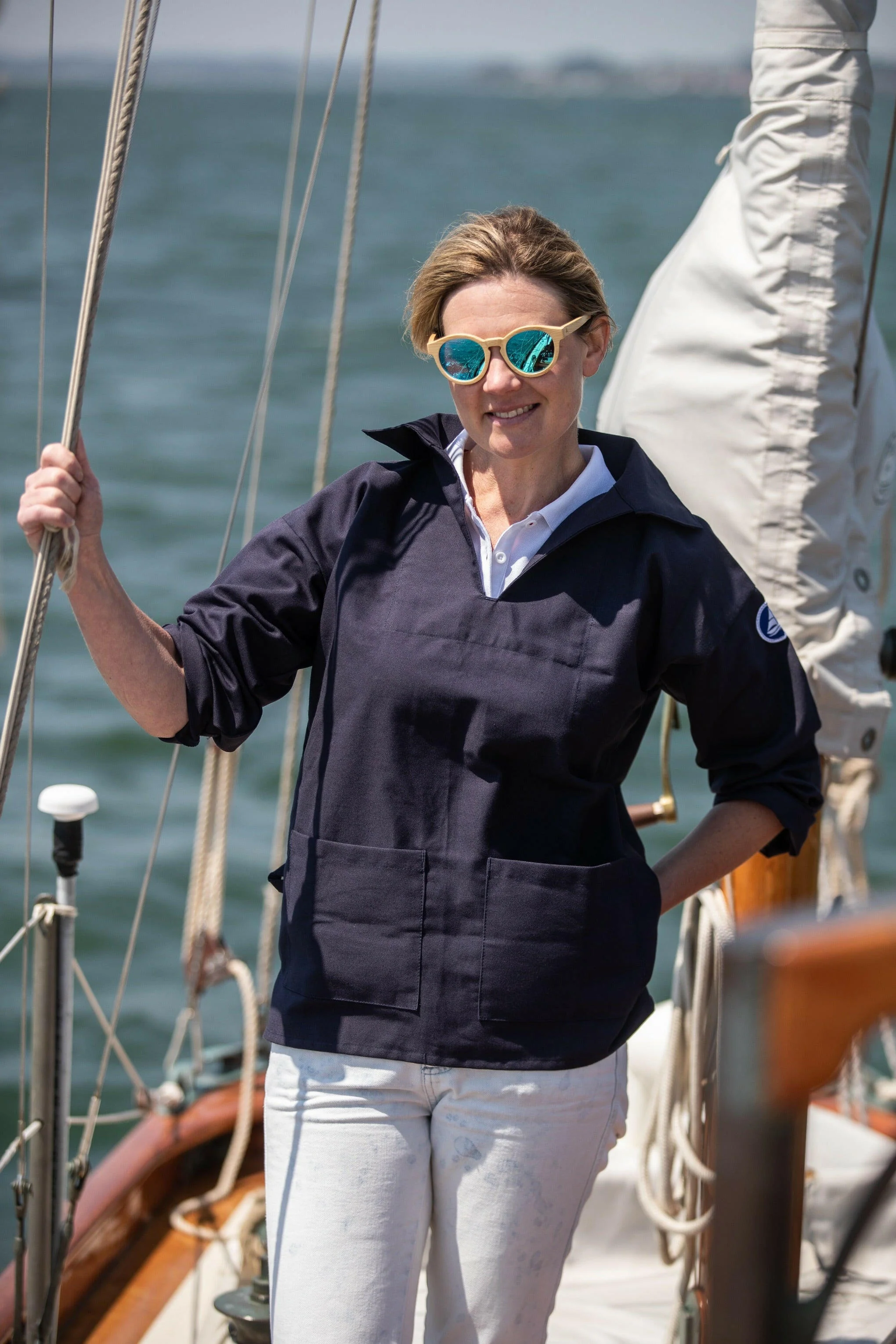Arthur Beale Women's Open Neck Sailors' Smock - Image 5