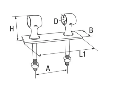 Davey Bronze bar cleat stanchion - Image 3
