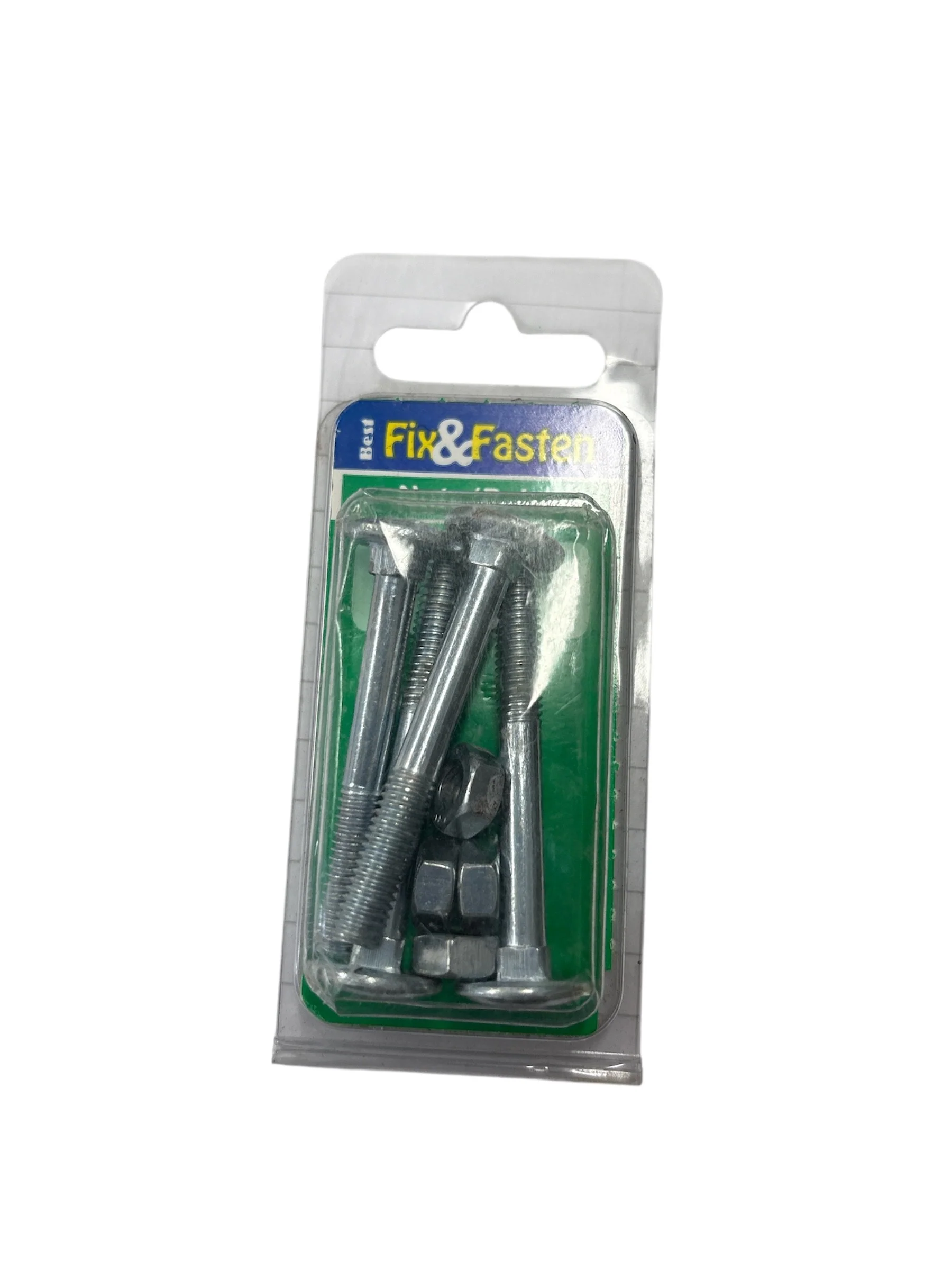 Fix&Fast Carriage Bolts + Nuts M6x50mm