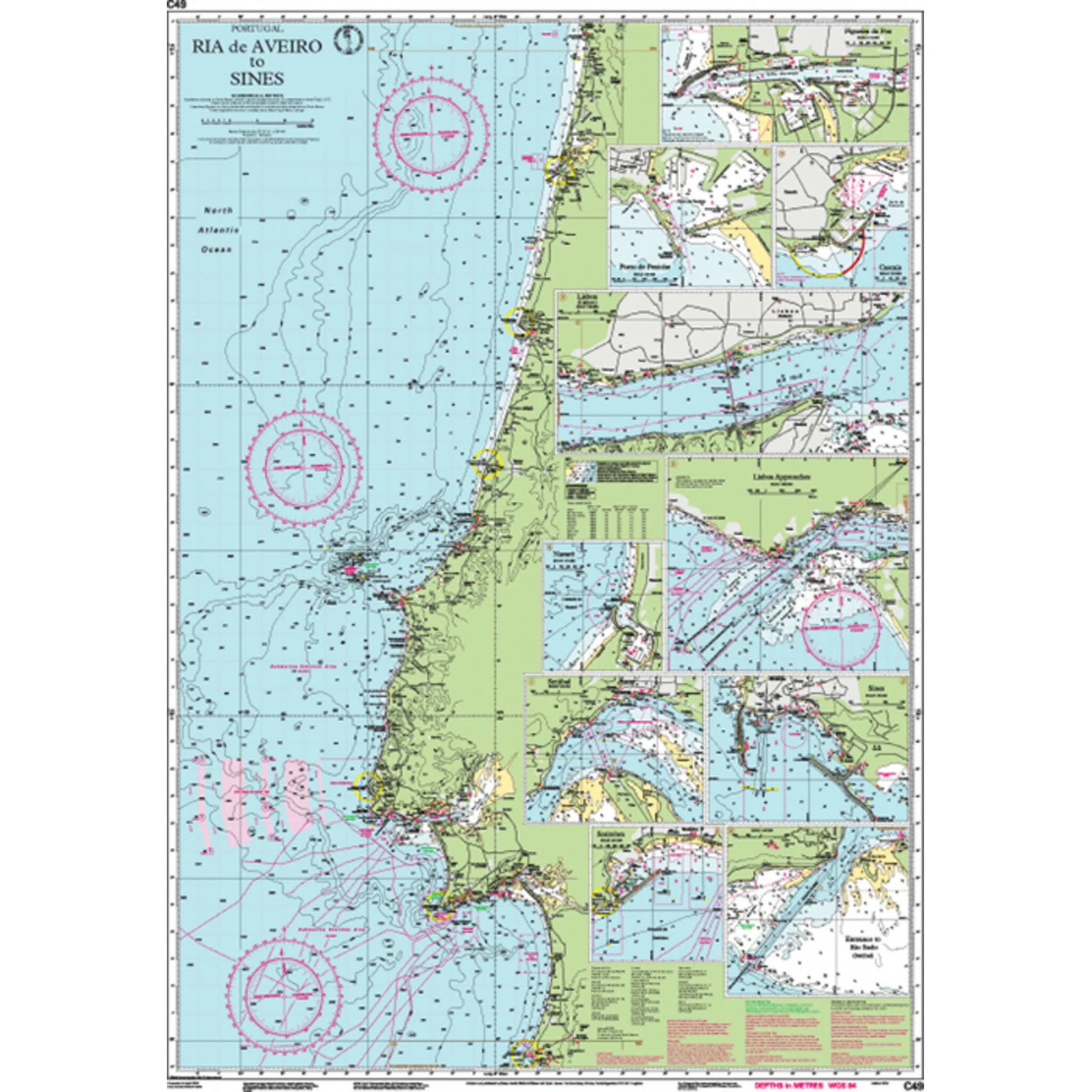 Imray Chart C49 Ria de Aveiro to Sines Scale 1:350 000 WGS84 - Image 2
