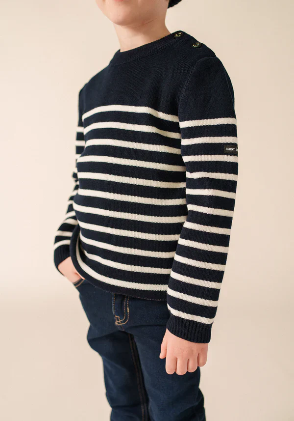 Saint James Moussaillon striped sailor jumper for kids - Image 2