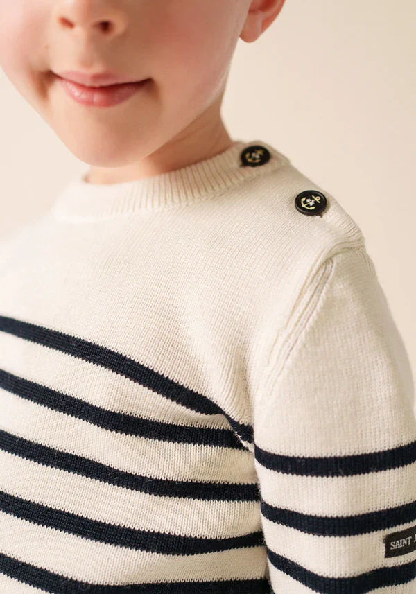 Saint James Moussaillon striped sailor jumper for kids - Image 4