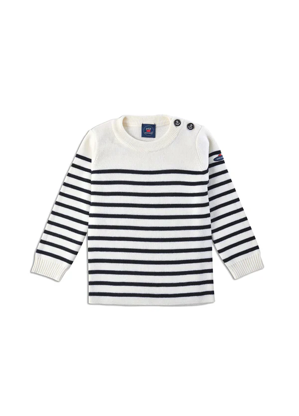 Saint James Moussaillon striped sailor jumper for kids - Image 5