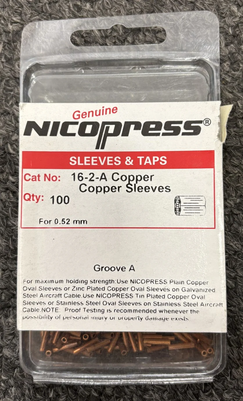 Nicopress Copper Sleeves for 0.52mm wire (Pack of 100)