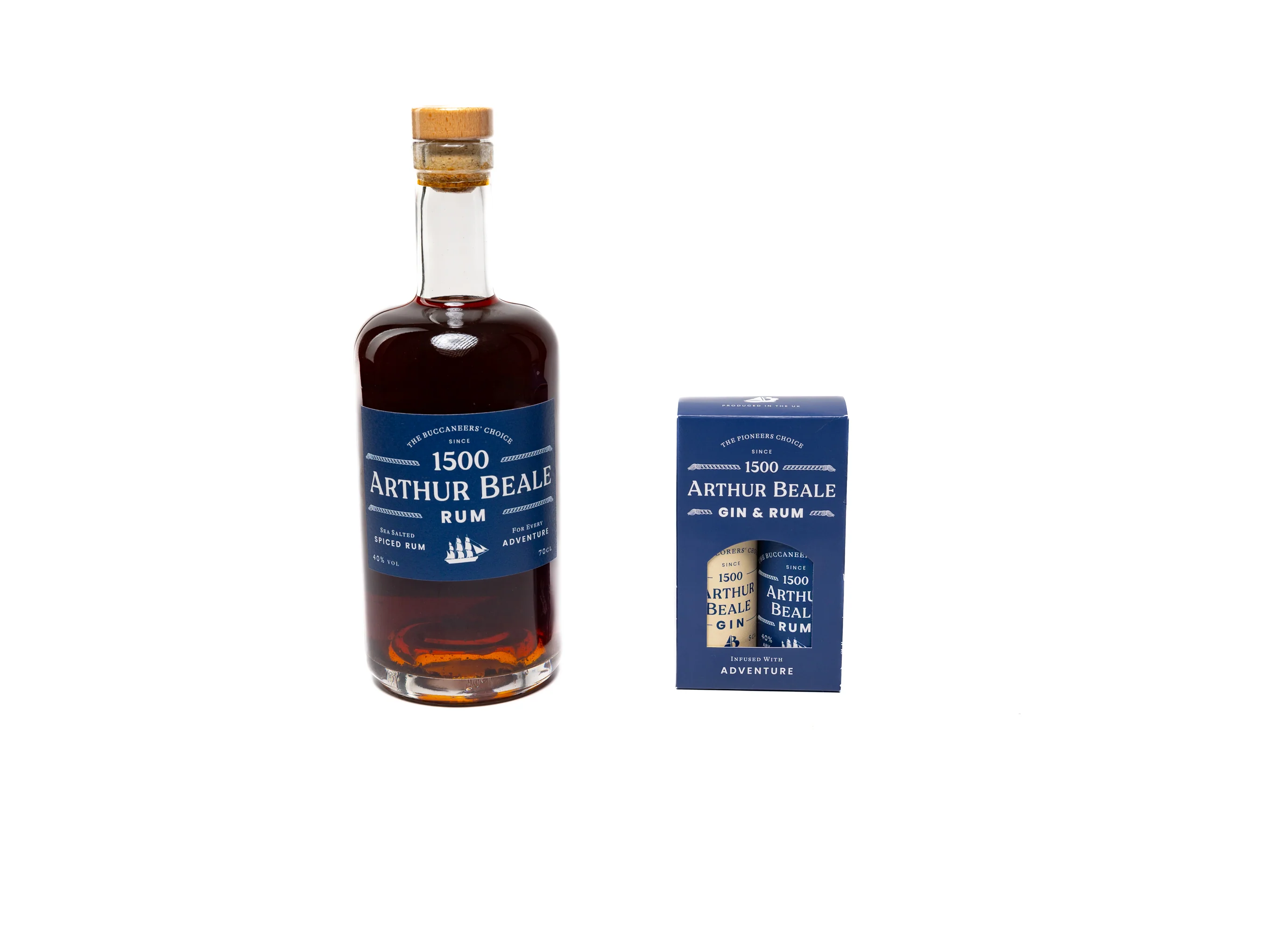 Arthur Beale Rum and Miniature gift set (1 bottle and 2 mini)