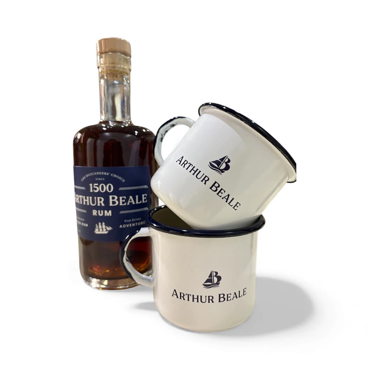 Arthur Beale Rum Gift Set ( 1 bottle, 2 mugs)