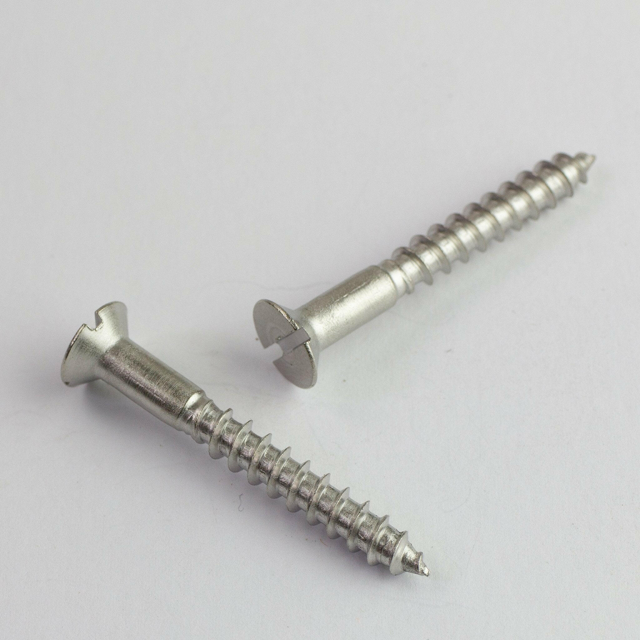 Stainless Steel Wood Screw - Slotted